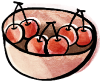 Basket of cherries